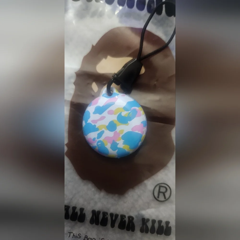 New Bape Nigo Era Cotton Candy Keychain/screen Cleaner In Blue Cotton Candy